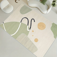 Large Area Rug Modern Crystal Velvet Non-slip Soft Polyester Mat