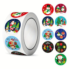 500pcs Christmas Stickers Holiday Envelope Seal Self Adhesive Decorative Present