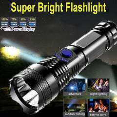 USB Rechargeable Handheld Flashlight LED Light for Camping Backpacking Hiking
