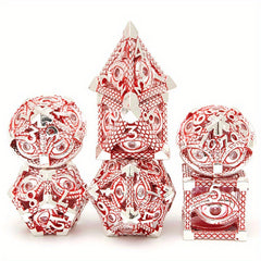 7pcs Hollow Metal Magic Eye Dice Set for Table Games