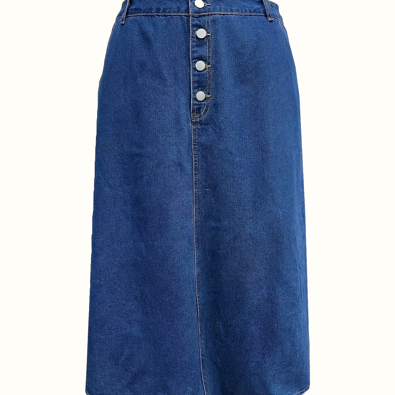 Button Up Maxi Denim Skirt