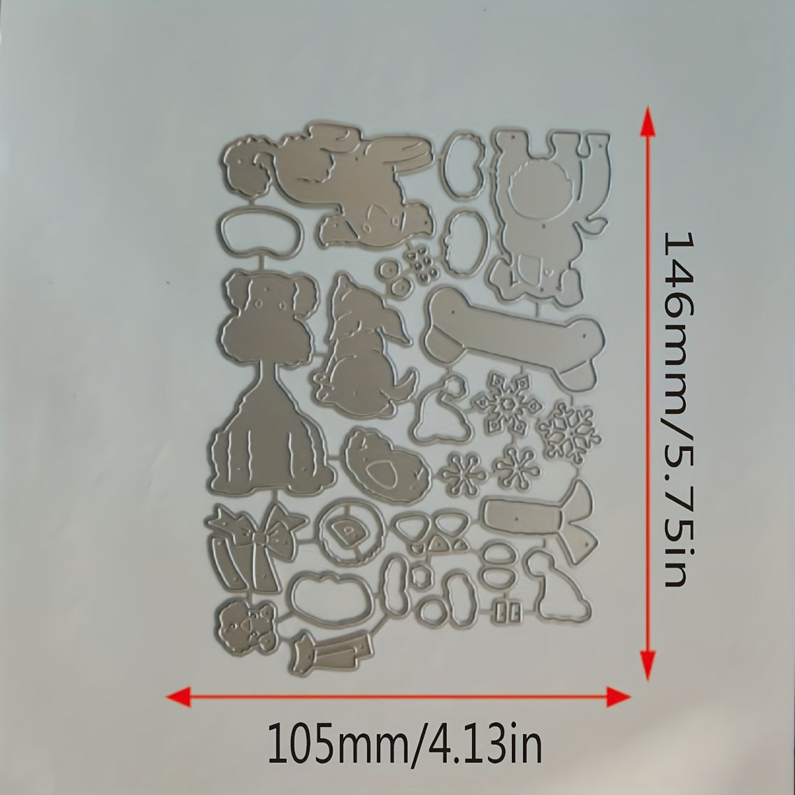 1pc Christmas Animals Dogs Elk Metal Cutting Dies for Card Making