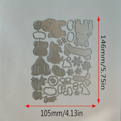 1pc Christmas Animals Dogs Elk Metal Cutting Dies for Card Making