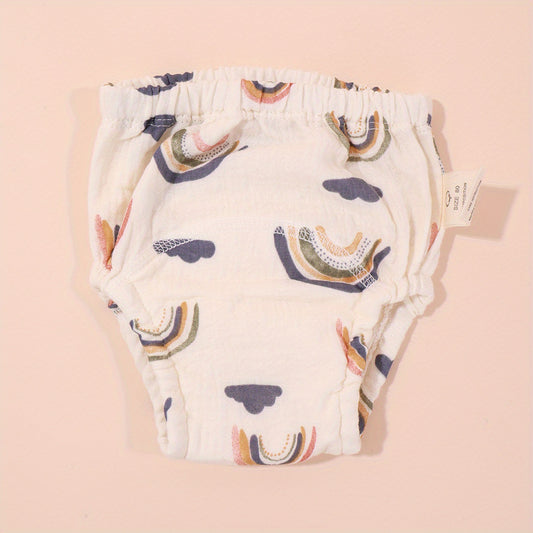 1pc Baby Reusable Printed Gauze Diapers Waterproof Washable Diapers