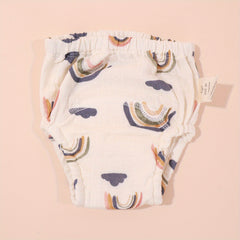 1pc Baby Reusable Printed Gauze Diapers Waterproof Washable Diapers