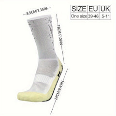 Men's Soccer Socks Non slip Thickened Football Socks Grip Crew Socks