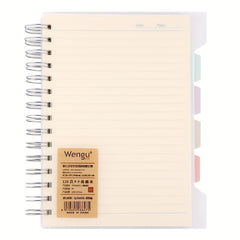 120 Pg A5 Square Grid Horizontal Line Notebook Side Flip PP Spiral