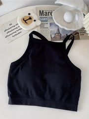 Camisole Halter Top With Chest Pads for Teens 13-20 Years
