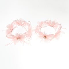 2pcs Girls Flowers Hair Tie Ponytail Holders