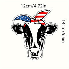 American Flag Papal Cow Computer Vinyl Sticker