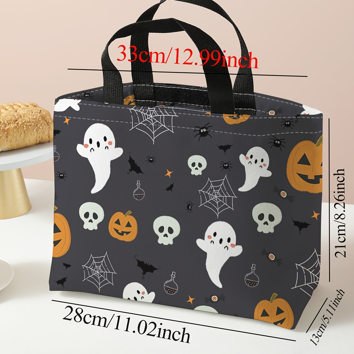 Halloween Portable Lunch Bag Waterproof Insulation Bento Bag