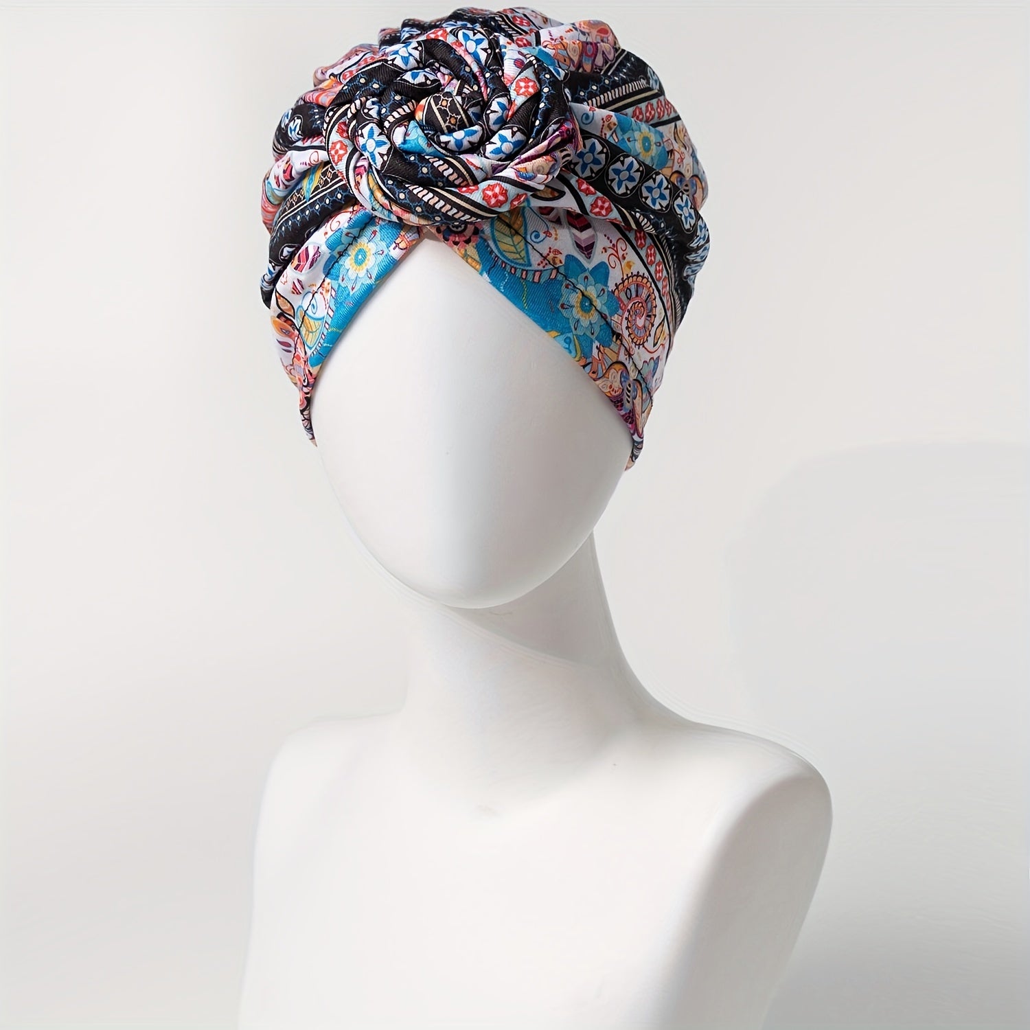 Compass Floral Turban Vintage Beanie Head Wrap Chemo Cap Bandana