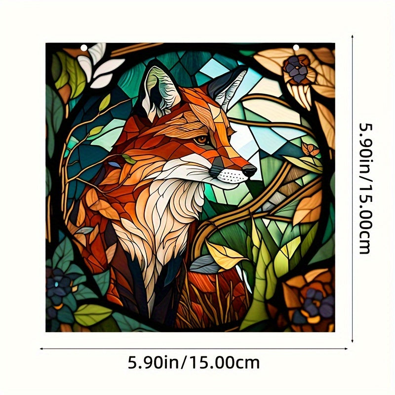 Fox Stained Acrylic Suncatcher Hanging For Window Lovely Fox Sun Catcher