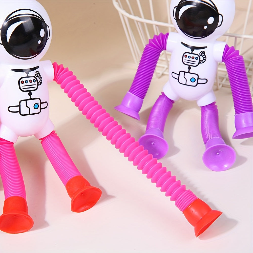 Telescopic Astronaut Decompression Toy with Suction Cups