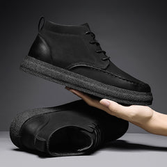 Men's PU Lace Up Short Boots for Winter