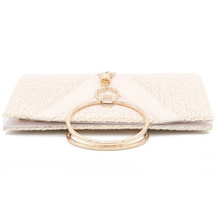 Retro Straw Clutch Bag with Tassel Handle, Crossbody Party Purse