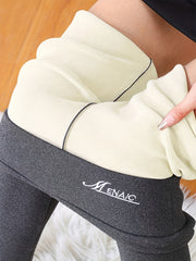 Plush Lined Thermal Pants Soft & Comfy Slim Elastic Tights