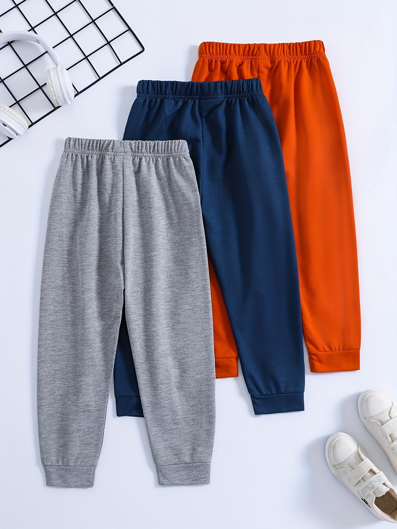 Kid's Bear Print Sweatpants Elastic Waist Sports Clothes