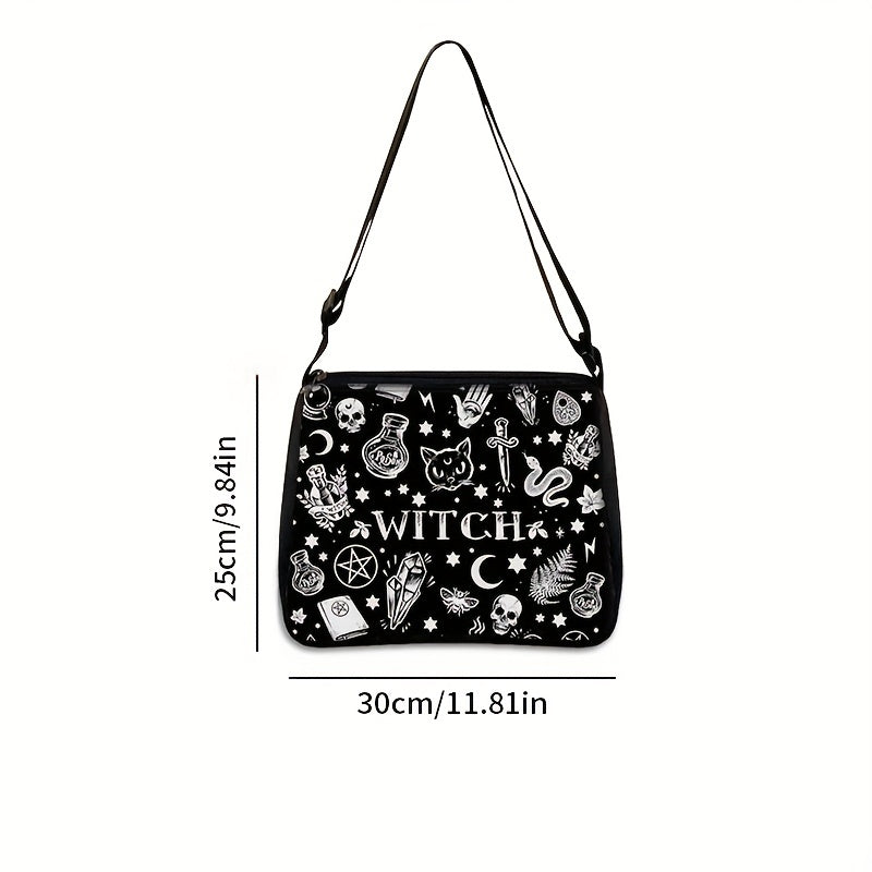 Skull Scary Halloween Elements Shopping Bag Portable Shoulder Bag