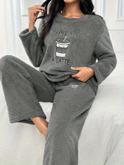 Cozy Letter Print Lounge Set Women's Loungewear