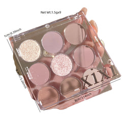 Milk Tea Brown Coral Eyeshadow Palette - 9 Colors