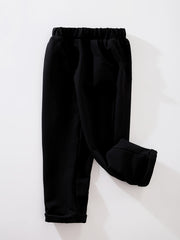 Cotton Thermal Trousers for Baby Boys Spring Autumn Elastic Waistband Pants