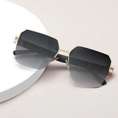 Metal Frame UV400 Protection Square Sunglasses