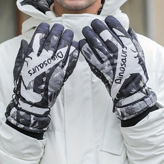Winter Warm Gloves For Men Thickened Velvet Windproof Cycling Motorcycle