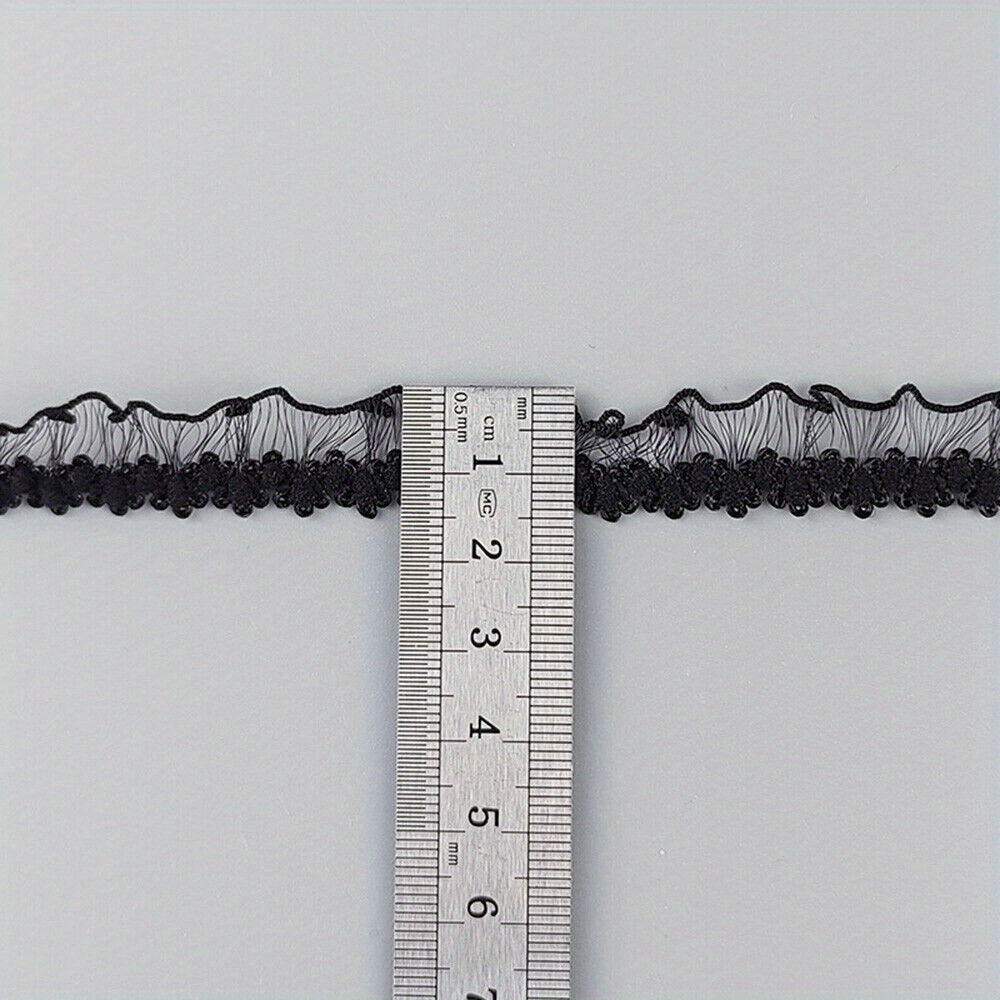 10 Yards Flower Embroidery Lace With Lotus Leaf Edge 15mm Lace Trim