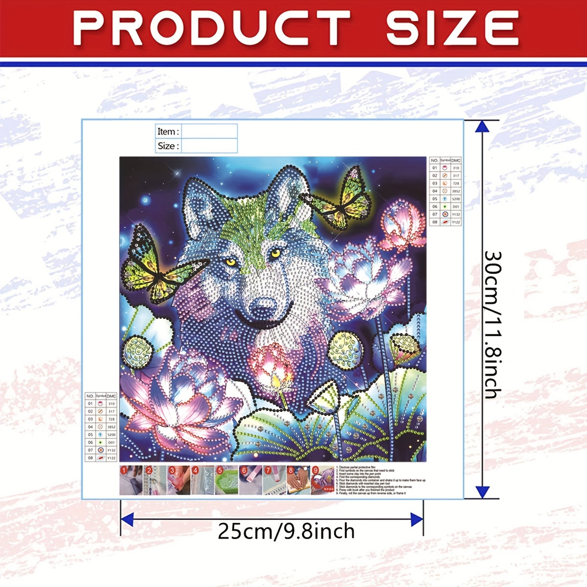Wolf 5D Diamond Painting Kit Home Wall Decor