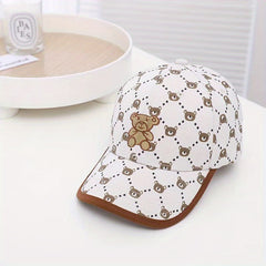 Child Bear Embroidered Baseball Cap Sun Protection Hat