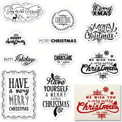 Xmas Clear Stamps: Blessing Words Silicone Stamps DIY Scrapbooking Supplies