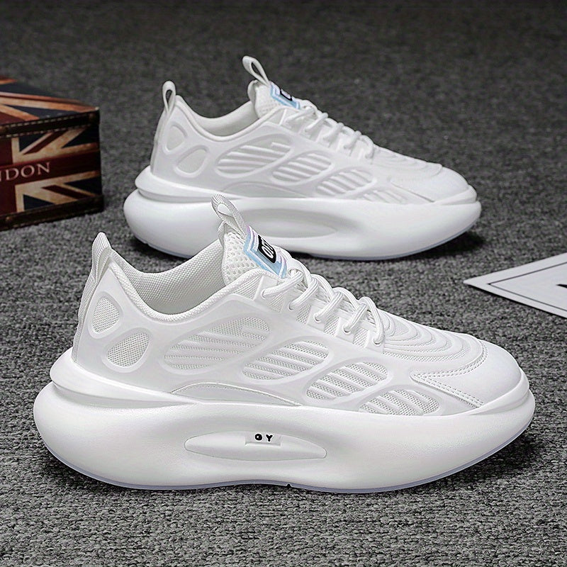 Men's Chunky Lace-up Sneakers Cushioned Athletic Shoes