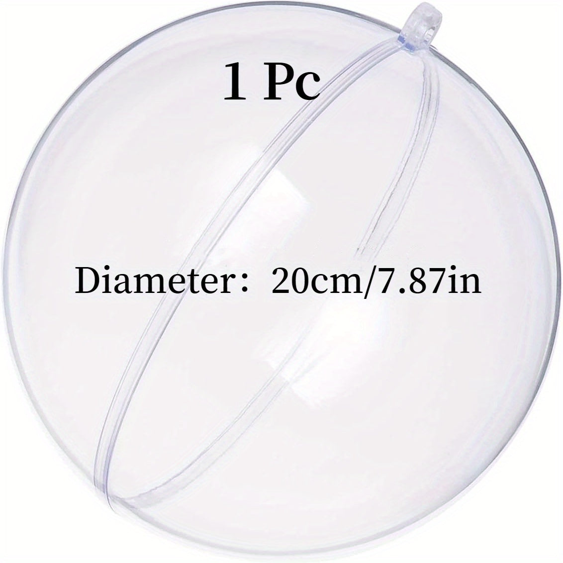Refillable Transparent Plastic Ornament Balls DIY Decorations