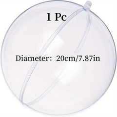 Refillable Transparent Plastic Ornament Balls DIY Decorations