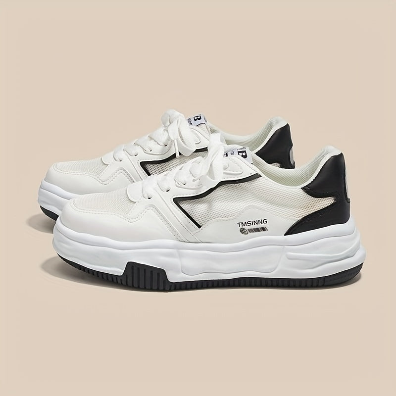 Women's Breathable Mesh Platform Sneakers Casual Slip On Shoes