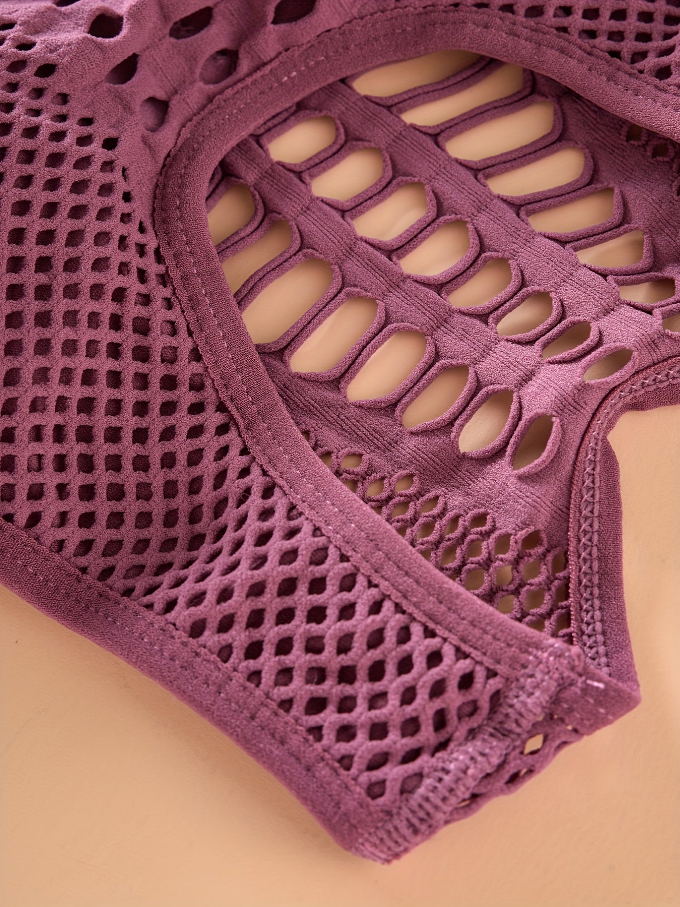 Fishnet Sports Bra Hollow Out Breathable Workout Bra Women's Lingerie