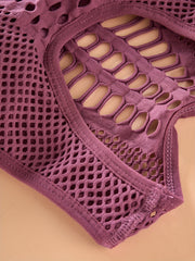 Fishnet Sports Bra Hollow Out Breathable Workout Bra Women's Lingerie