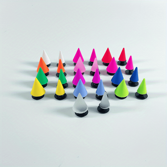 26pcs Colorful Plastic Rivet Spikes Shoe Charms for Bag Clogs Decor