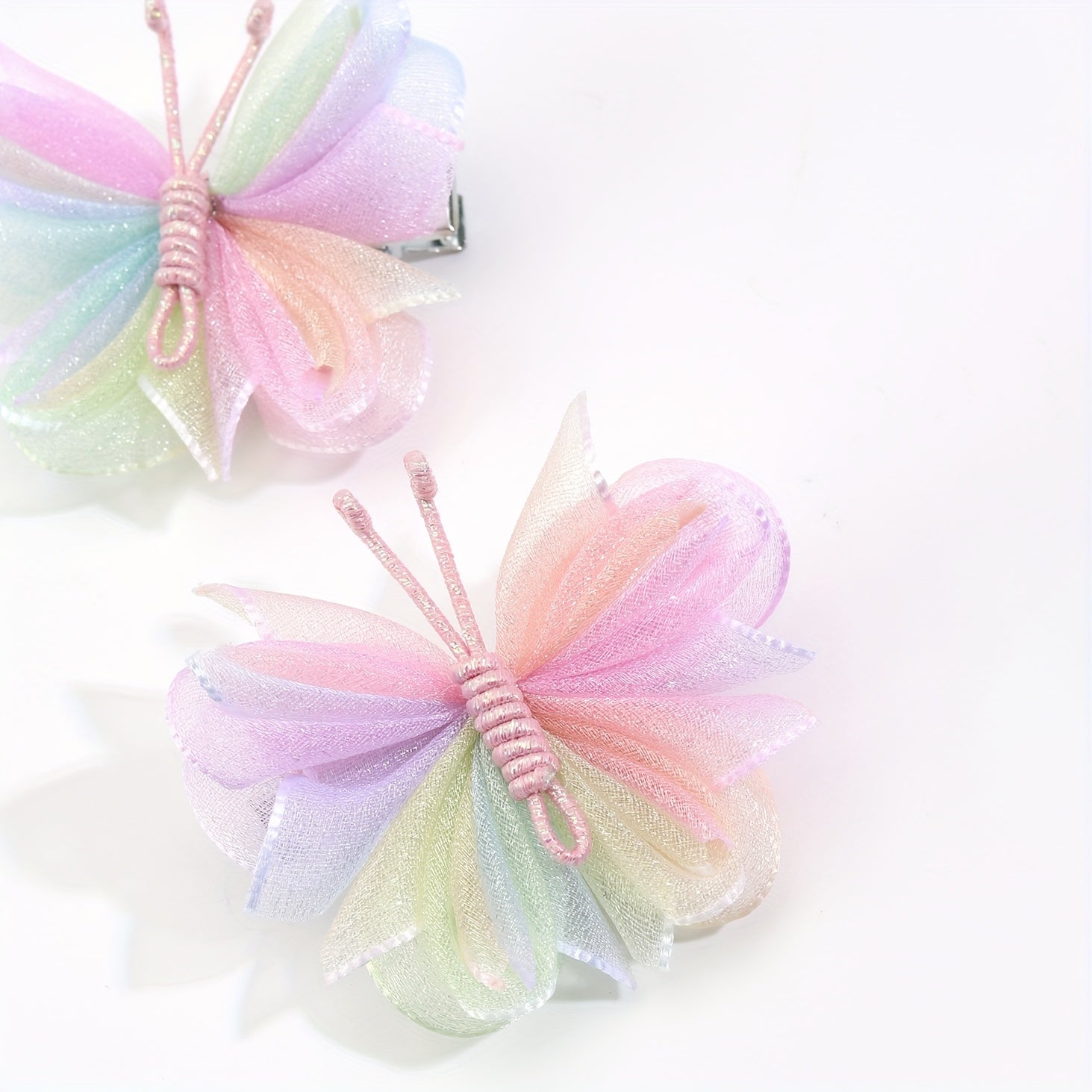 2pcs Butterfly Hair Clips for Baby Girls, Colorful Hair Accessories