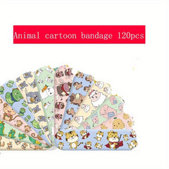 120pcs Cartoon Waterproof Bandages for Kids' First Aid