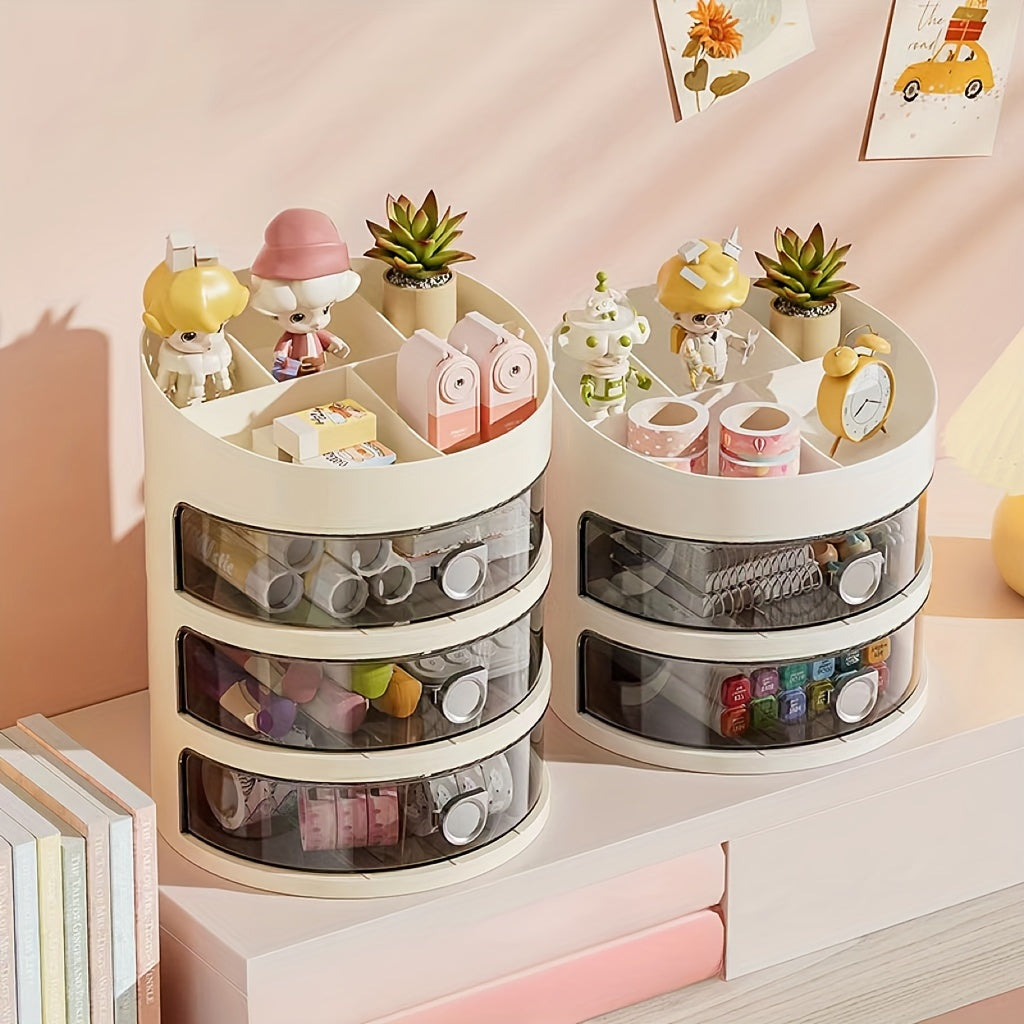 Desktop Storage Box Makeup Storage Container Clear 1pc