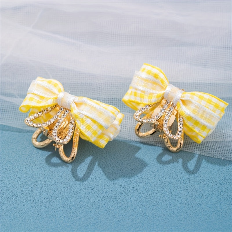 Child's Double Sided Butterfly Bow Rabbit Ear Crown Hair Clip
