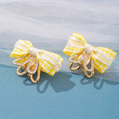 Child's Double Sided Butterfly Bow Rabbit Ear Crown Hair Clip