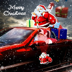 2pcs Santa Claus Christmas Decorations Reflective Sticker