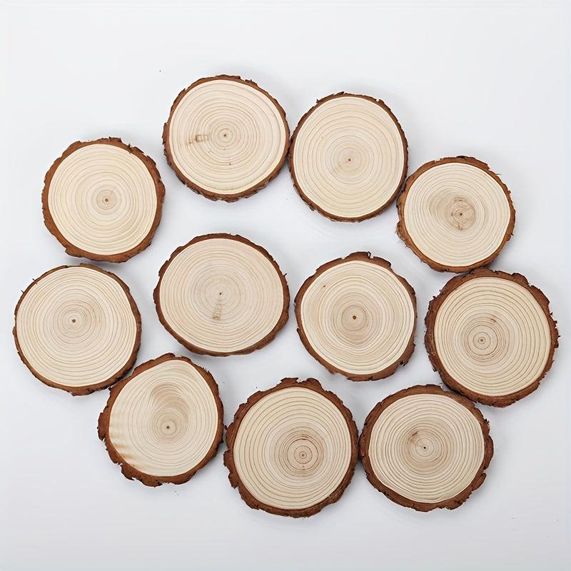 5pcs Wood Slices Craft Kit Circles Christmas Ornaments Wedding DIY Crafts