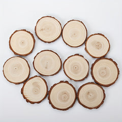 5pcs Wood Slices Craft Kit Circles Christmas Ornaments Wedding DIY Crafts