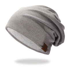Double Layer Knit Beanie Cap Windproof Ski Hat