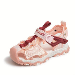 Girls Mesh Breathable Closed Toe Sandals Lightweight Anti-skid Sandals
