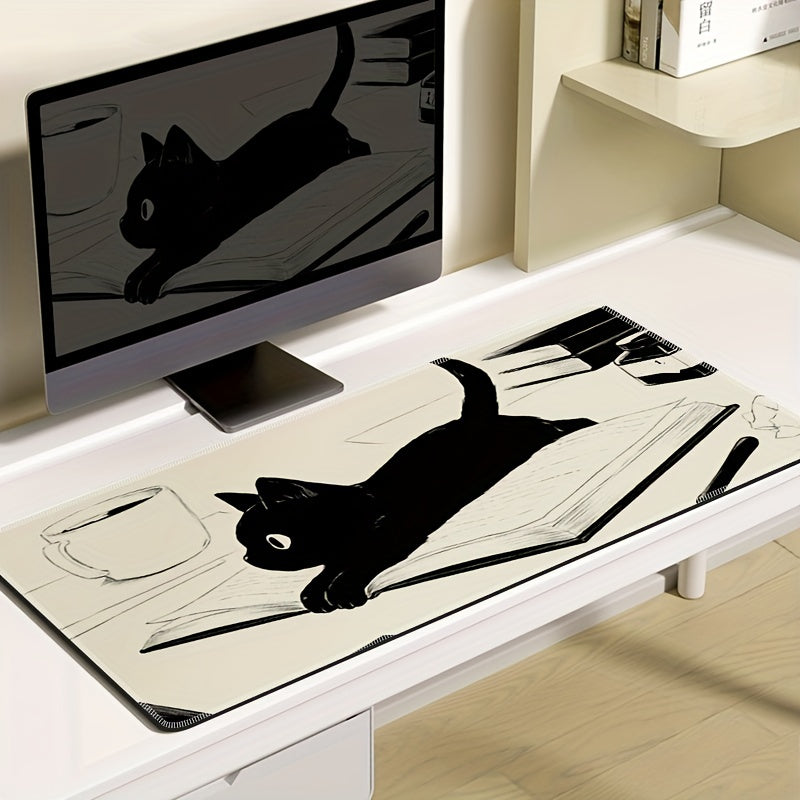 Cat Mouse Pad Oversized Office Wrist Support Desk Pad Cartoon Pattern